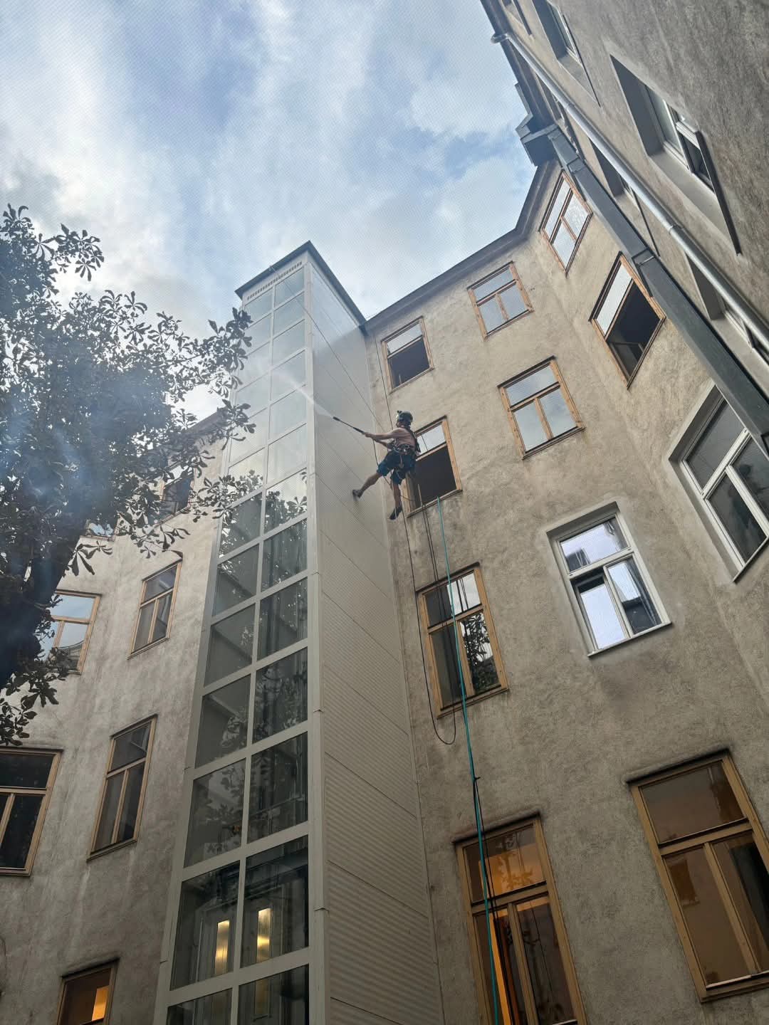 Seilzugangstechnik Hochhaus